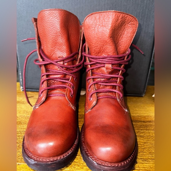 Frye Veronica Combat Boot Red Clay 6.5 - Picture 7 of 12